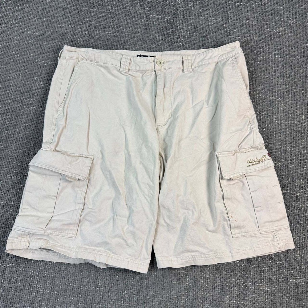 Quiksilver Cargo Shorts Mens 38 Khaki Tan Y2K Skate Surf Utility Twill